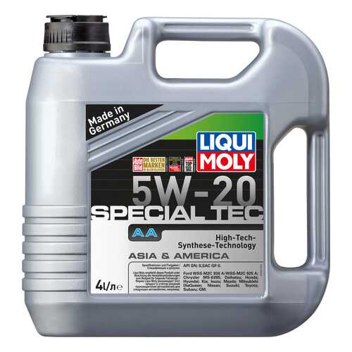 Моторное масло Liqui moly Special Tec AA 5W-20 4л в Шелл