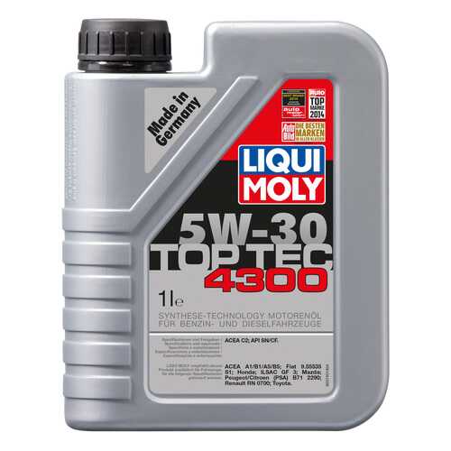 Моторное масло Liqui moly Top Tec 4300 5W-30 1л в Шелл