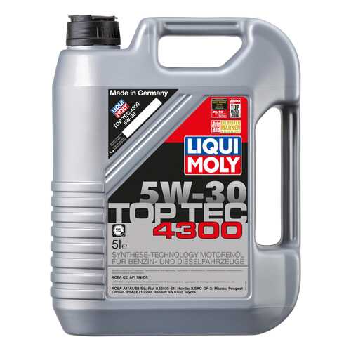 Моторное масло Liqui moly Top Tec 4300 5W-30 5л в Шелл