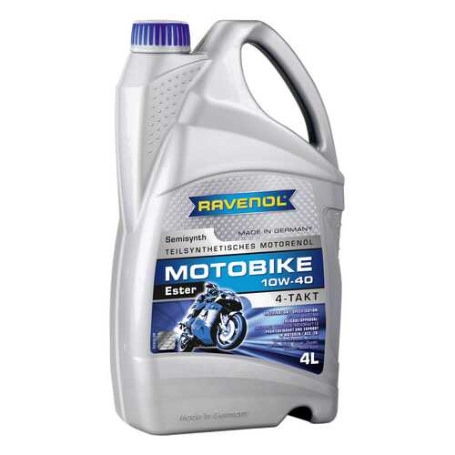 Моторное масло Ravenol Motobike 4-T Ester 10W-40 4л в Шелл