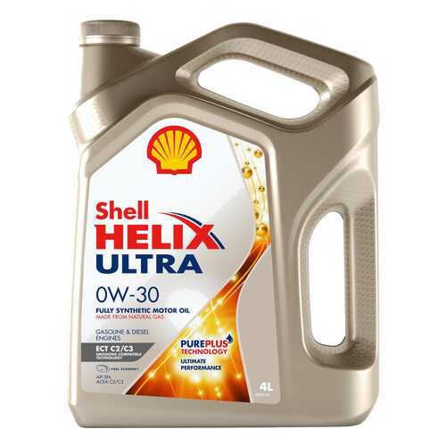 Моторное масло Shell Helix Ultra 0w30 4л в Шелл