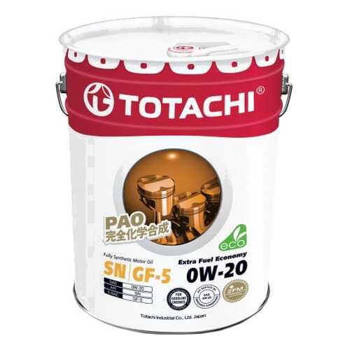 Моторное масло Totachi Extra Fuel Fully Synthetic SN 0W-20 20л в Шелл