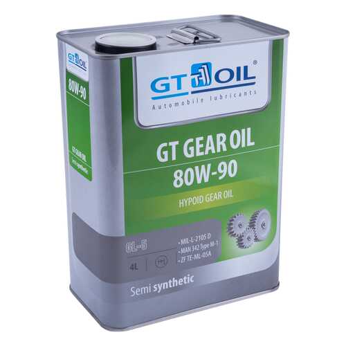 Трансмиссионное масло GT OIL 80W90 4л 8809059407837 в Шелл