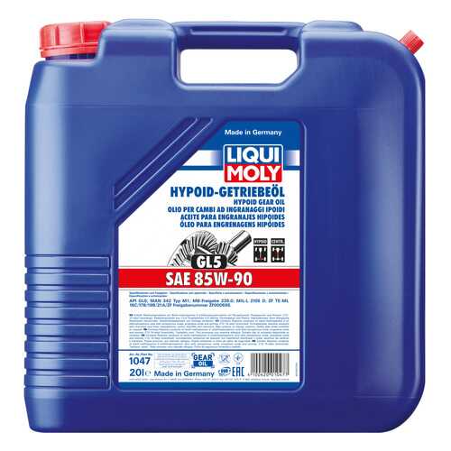 Трансмиссионное масло LIQUI MOLY Hypoid-Getriebeoil 85W90 20л 1047 в Шелл