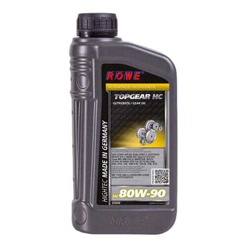 Трансмиссионное масло Rowe HIGHTEC TOPGEAR 80w90 1л 25000-0010-03 в Шелл