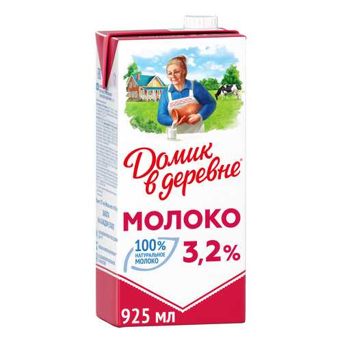 Молоко Домик в деревне ультрапастеризованное 3.2% 925 г в Шелл