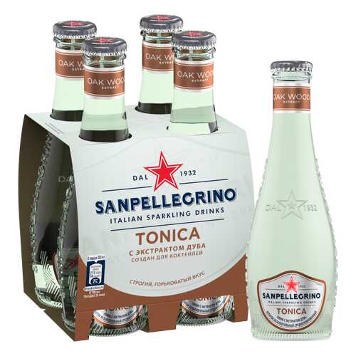 Напиток безалкогольный газированный S.Pellegrino Tonica, 4 шт по 0,20л в Шелл